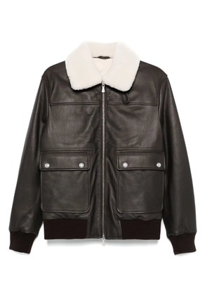Eleventy shearling bomber jacket - Brown