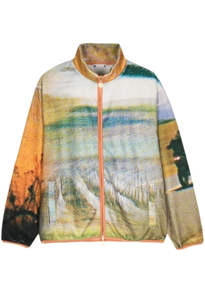 RASSVET Scenario-print fleece jacket - Green
