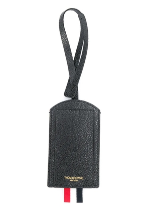 Thom Browne logo patch luggage tag - Black