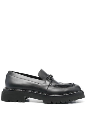 Ferragamo Gancini chunky leather loafers - Black