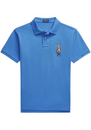Polo Ralph Lauren Polo Bear-embroidered cotton polo shirt - Blue