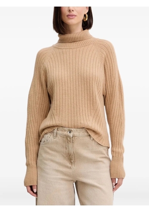 SIMONA CORSELLINI ribbed turtleneck sweater - Neutrals