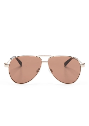 Off-White Eyewear Ruston pilot-frame sunglasses - Brown