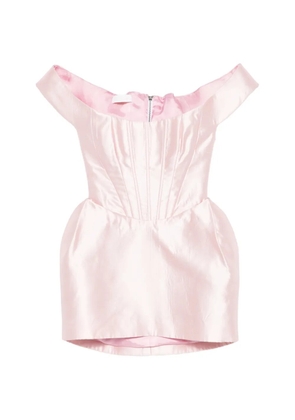 M.Marquise off-shoulder corset mini dress - Pink