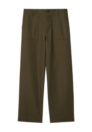 Burberry logo-embroidered trousers - Green