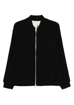 Barena zip-front ribbed jacket - Black