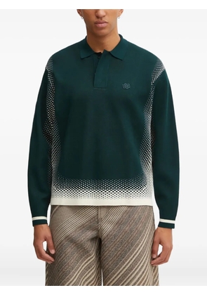 Filling Pieces long-sleeves polo shirt - Green