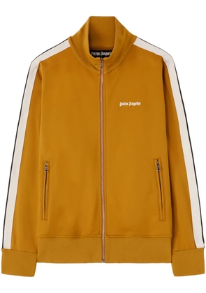 Palm Angels logo-embroidered zip-up jacket - Yellow