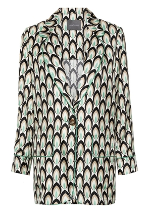 Lorena Antoniazzi graphic-print silk blazer - Green