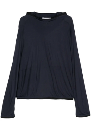 RANRA fine-knit hoodie - Blue