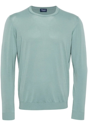 Drumohr crew-neck cotton jumper - Green