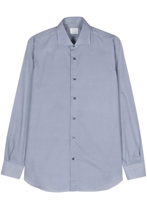 Mazzarelli geometric-pattern shirt - Blue