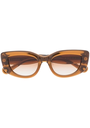 Lanvin engraved-logo tinted sunglasses - Brown