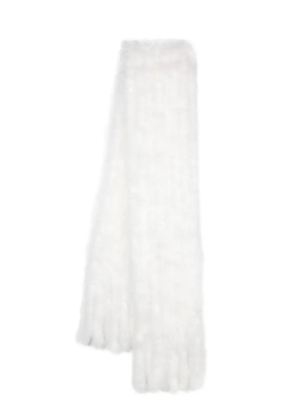 Nº21 turkey-feather scarf - White