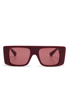 Gucci Eyewear rectangle-frame sunglasses - Red