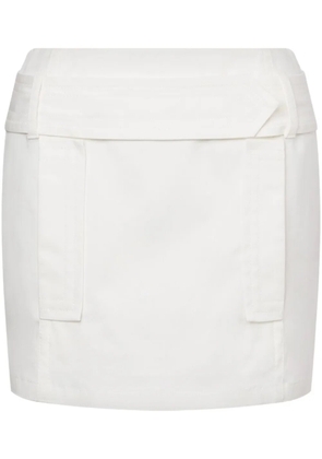Alberta Ferretti stretch-cotton mini skirt - White
