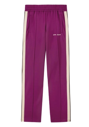 Palm Angels logo-embroidered straight-leg track pants - Purple