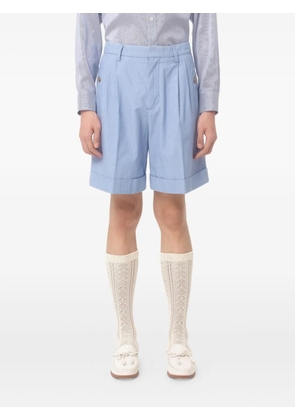 Valentino Garavani cuffed denim Bermuda shorts - Blue