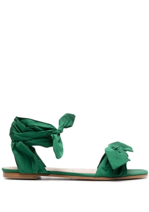 RED(V) bow-detail flat sandals - Green