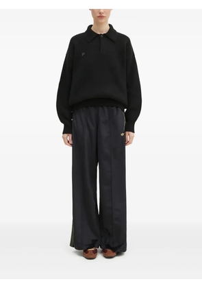 Pangaia ribbed-cuffs polo shirt - Black