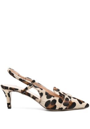 P.A.R.O.S.H. 70mm leopard-print slingback pumps - Neutrals