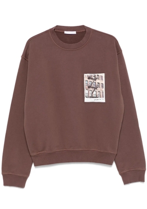 Helmut Lang Brooklyn-postcard sweatshirt - Brown