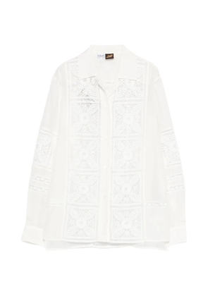 LOEWE x Paula's Ibiza lace-panel shirt - White