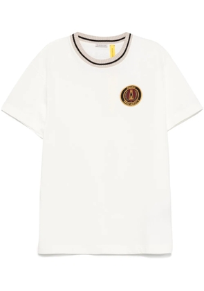 Palm Angels x Moncler logo-patch T-shirt - White