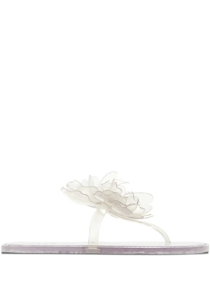 FARM Rio flower-embellished thong flip-flops - Neutrals