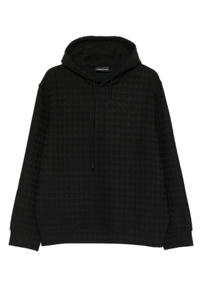 Emporio Armani quilted hoodie - Black