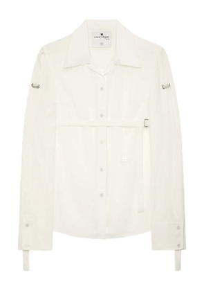 Courrèges strap shirt - White