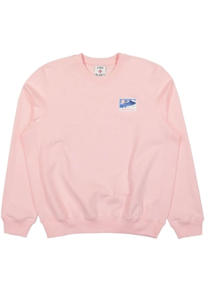 Casablanca Greek Temple-appliqué sweatshirt - Pink