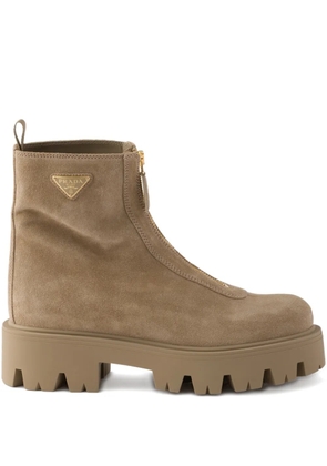 Prada zip boots - Brown