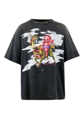 SAINT MXXXXXX graphic-print T-shirt - Black