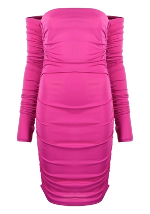 THE ANDAMANE ruched off-shoulder dress - Pink