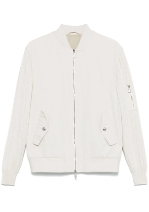 Eleventy gabardine bomber jacket - Neutrals