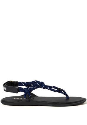Miu Miu Rivière-cord sandals - Blue