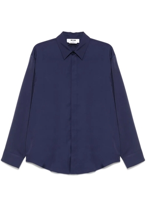 MSGM logo-embroidered shirt - Blue