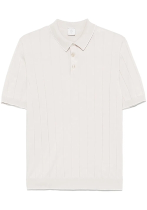 Eleventy ribbed-knit polo shirt - Neutrals