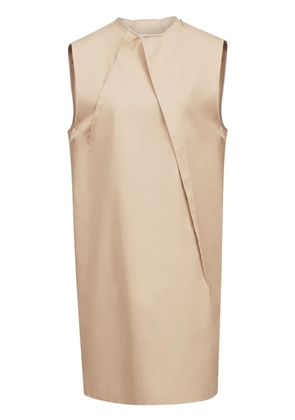 MM6 Maison Margiela pleat-detail cap sleeved dress - Neutrals