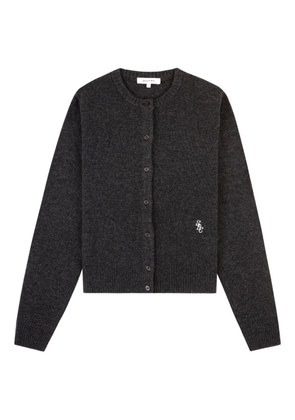 Sporty & Rich button logo cardigan - Grey