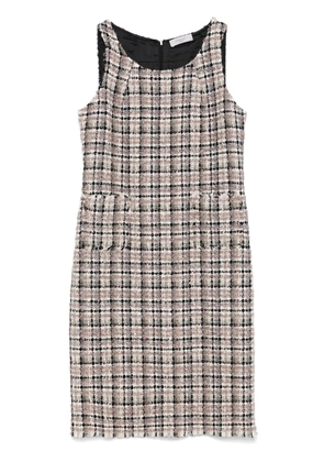 Charlott tweed midi dress - BIANCO MULTI