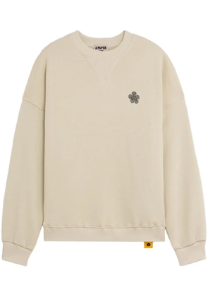 A Paper Kid logo-print sweatshirt - Neutrals