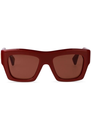Gucci Eyewear logo-lettering sunglasses - Red