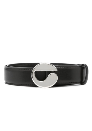 Coperni logo-buckle slim belt - Black