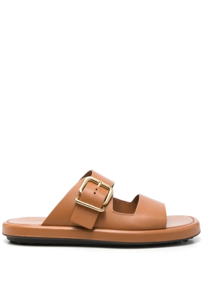 Tod's leather slides - Brown