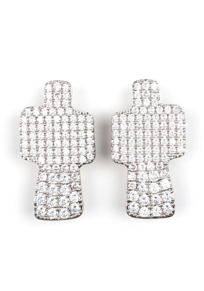JULIETTA Crossroads clip-on earrings - Silver