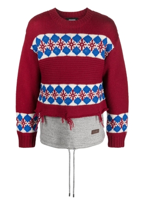 DSQUARED2 distressed-finish wool jumper