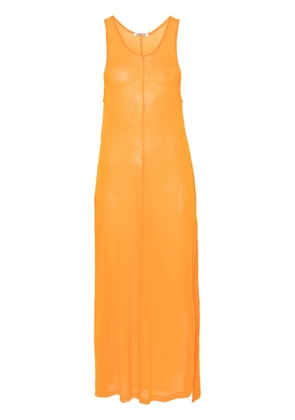 Auralee semi-sheer maxi dress - Orange