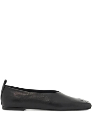 Courrèges logo-detail ballet flats - Black